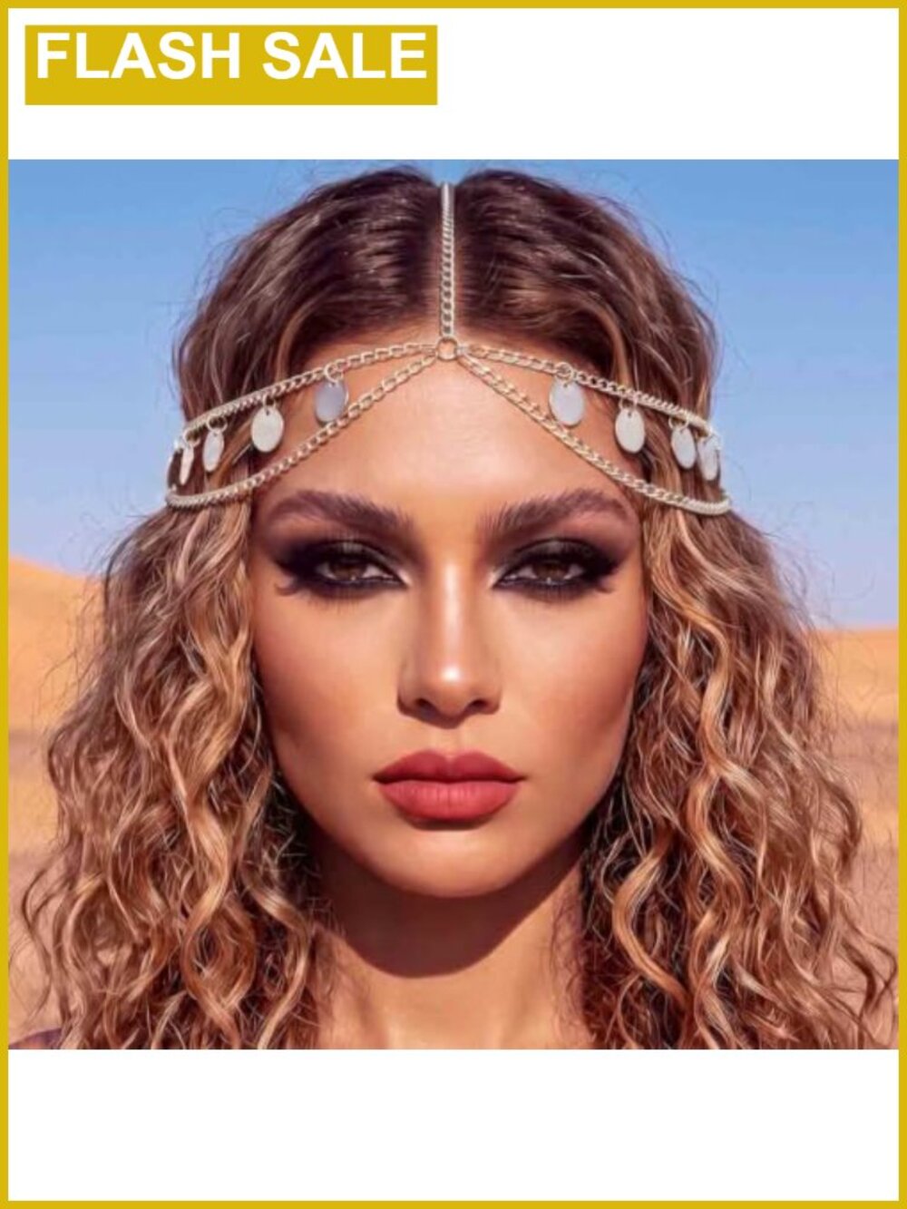 Boho Sequin Head Chain Silver Headpiece Hair Accessories for Women